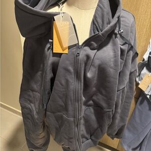 Popflex zip cloud Zip-Up Hoodie l/xl smoky blue color